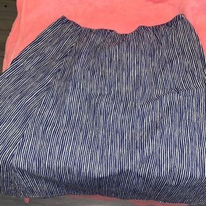 Blue and white maxi skirt